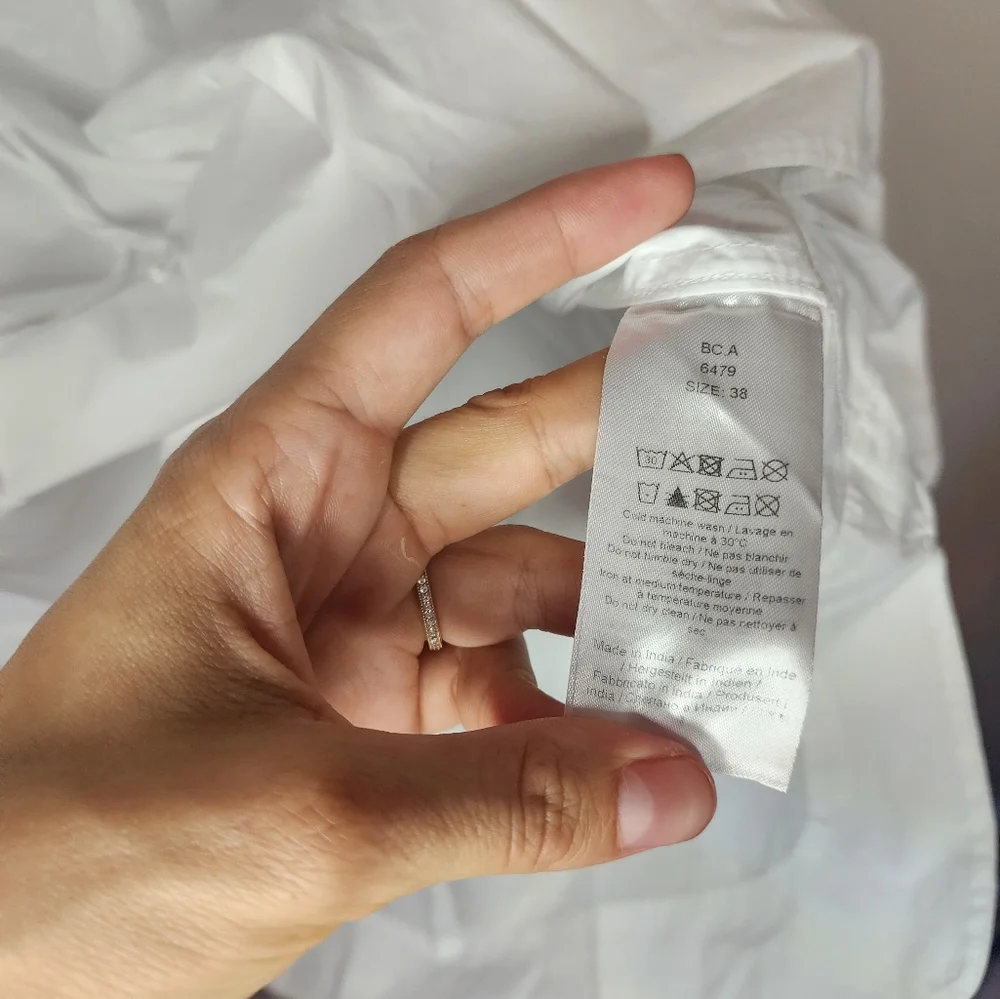 GANNI Organic Poplin Cotton Dress Square Neck | White - Picture 5 of 8